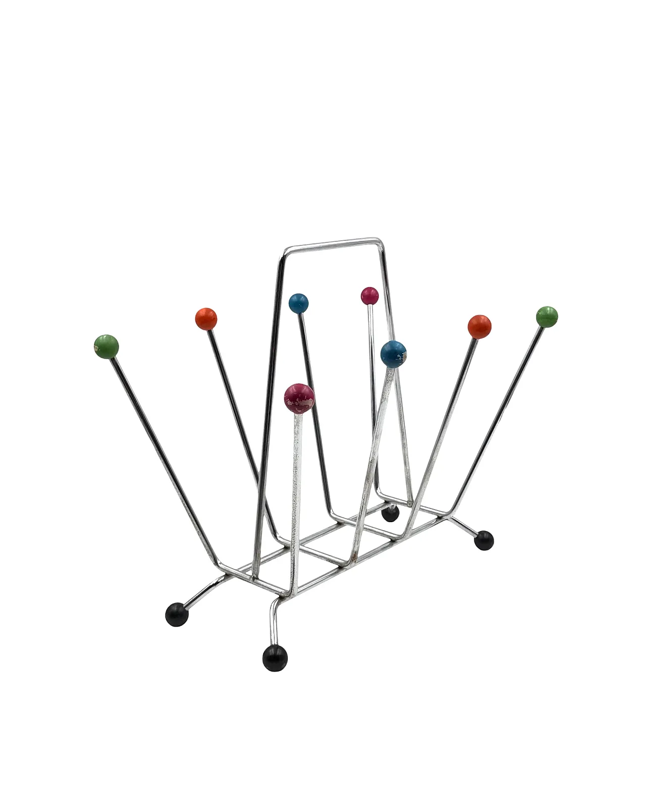 Space Age magazine rack, in the Charles and Ray Eames style, 1970 6