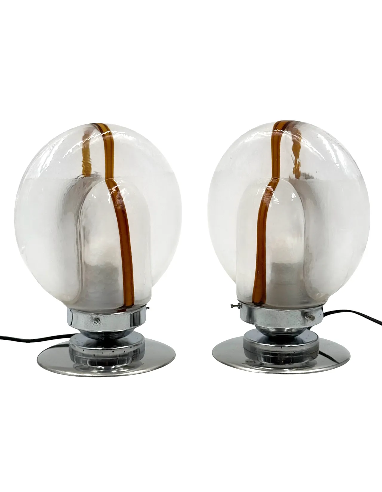 Pair of Murano glass lamps by Toni Zuccheri for Mazzega, 1970 6