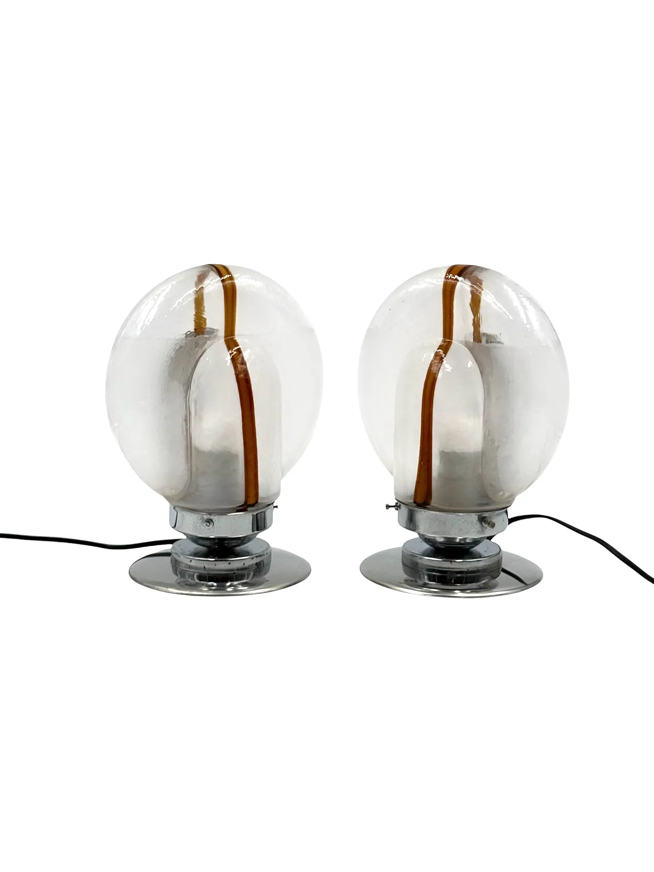 Pair of Murano glass lamps by Toni Zuccheri for Mazzega, 1970 7