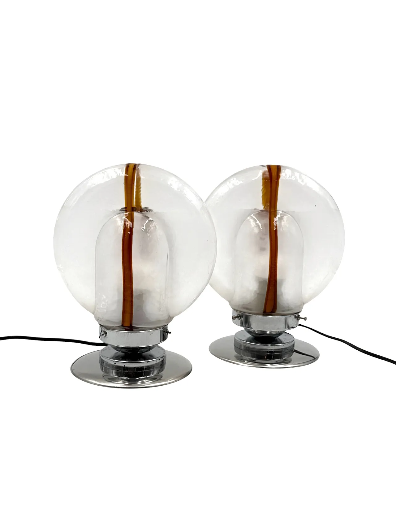 Pair of Murano glass lamps by Toni Zuccheri for Mazzega, 1970 8