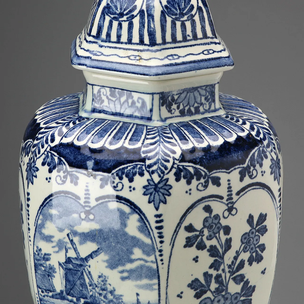 Coppia di vasi in ceramica delfts, '900 6