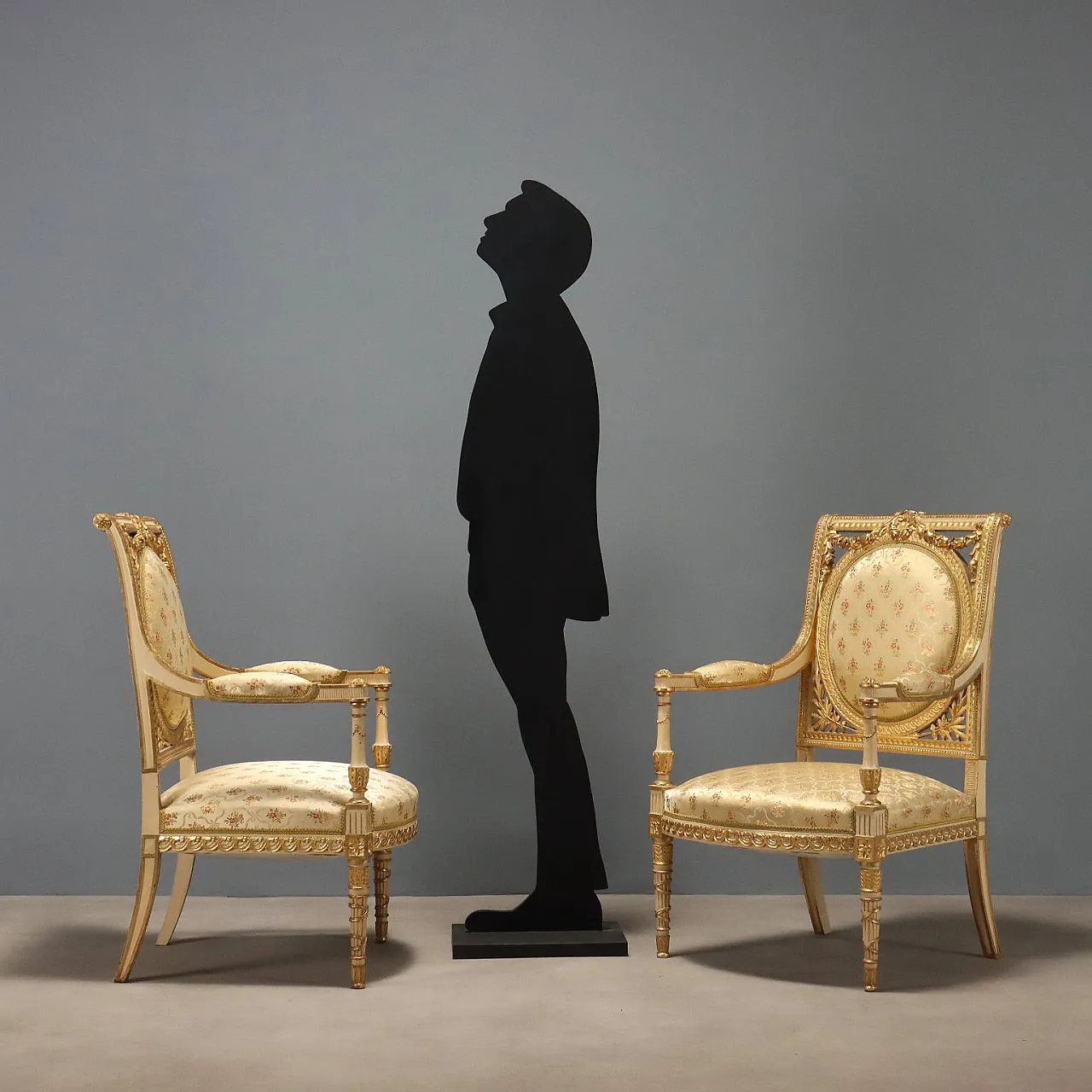 Pair of Neoclassical style armchairs, 19th century 3