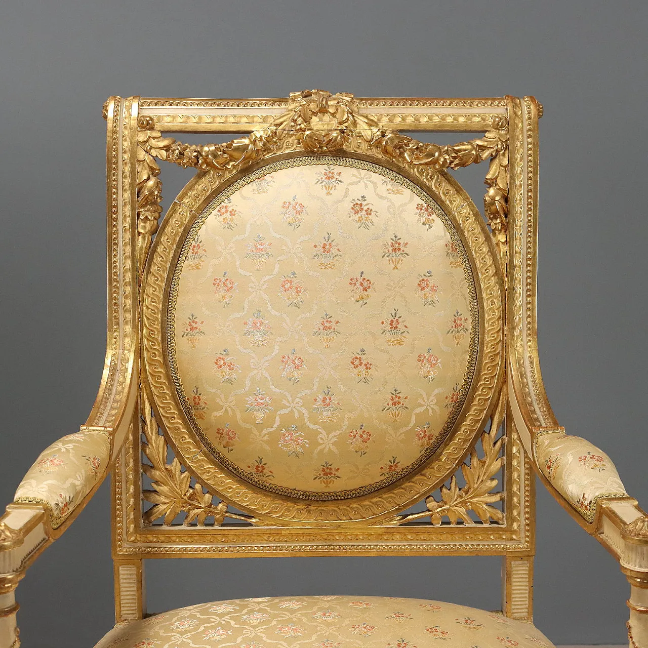 Pair of Neoclassical style armchairs, 19th century 5