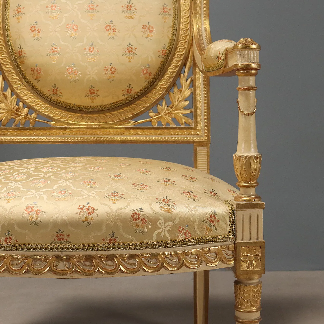 Pair of Neoclassical style armchairs, 19th century 7