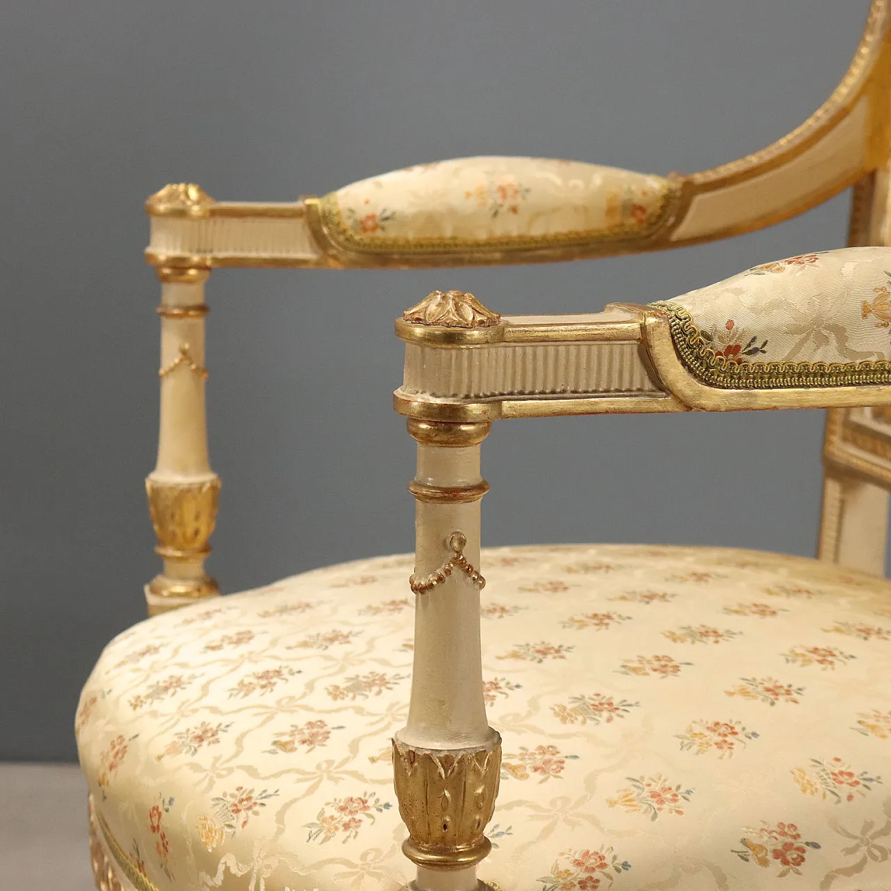 Pair of Neoclassical style armchairs, 19th century 8