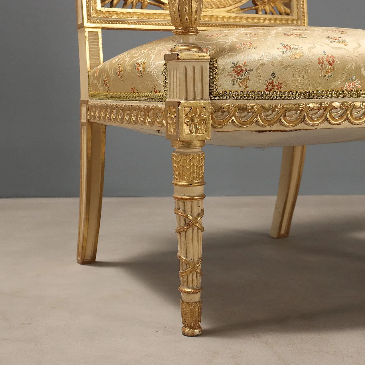 Pair of Neoclassical style armchairs, 19th century 9