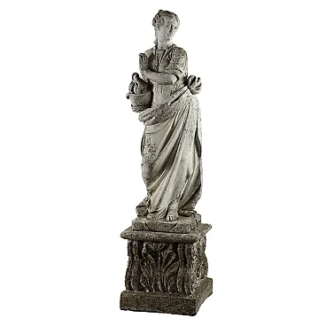 Statua con piedistallo in ghisa, '900
