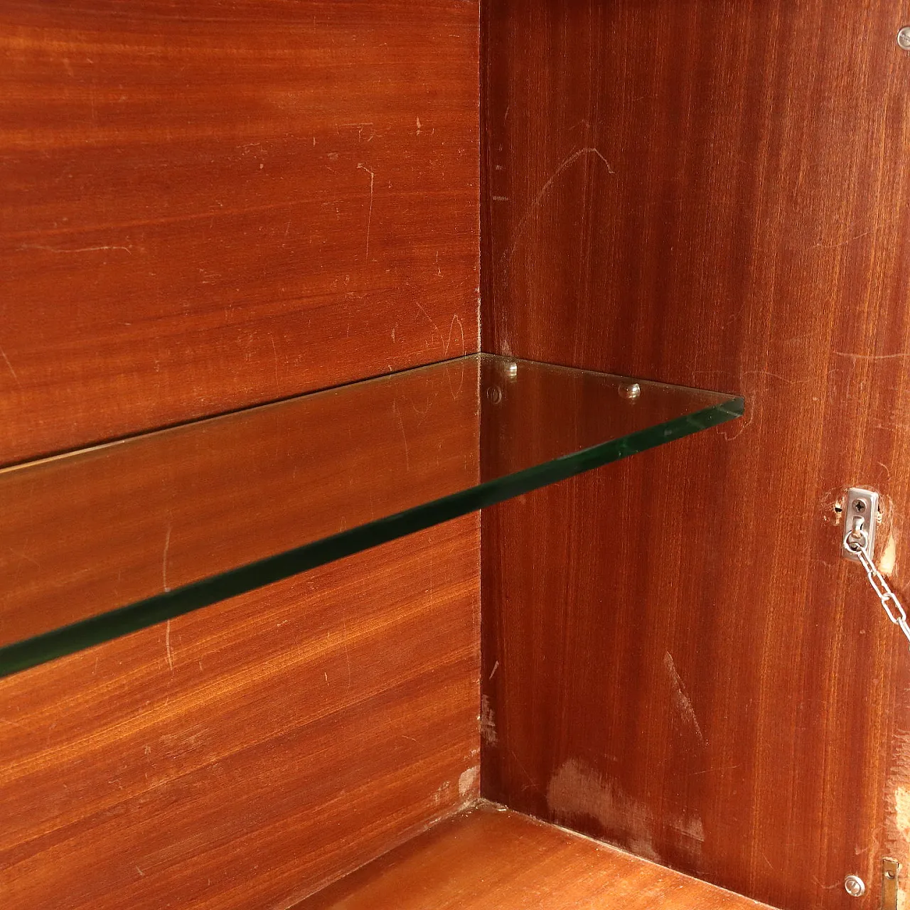 Libreria in legno con ribalta, anni '60 8