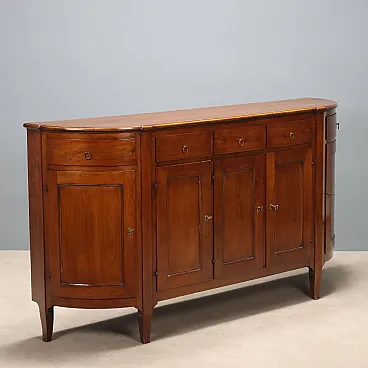 Credenza scantonata in ciliegio, primo '900