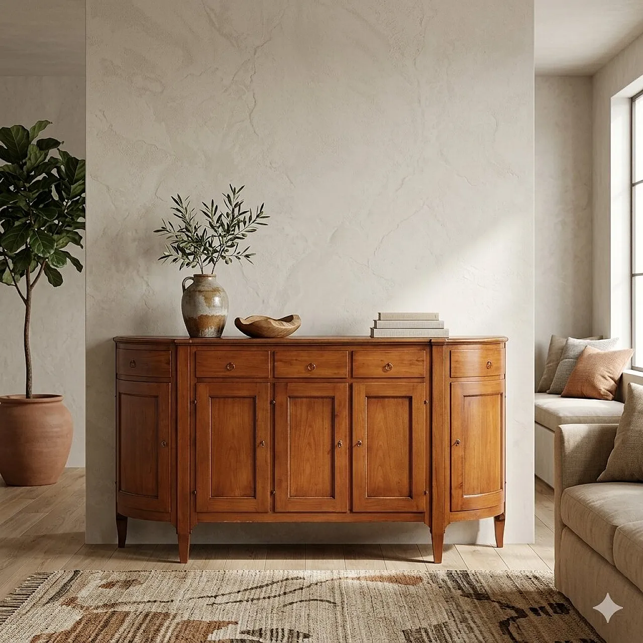 Credenza scantonata in ciliegio, primo '900 2