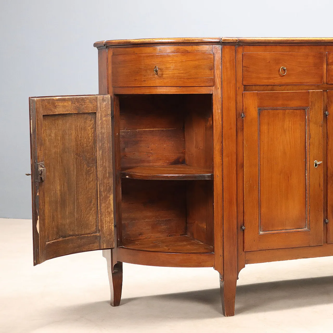 Credenza scantonata in ciliegio, primo '900 7