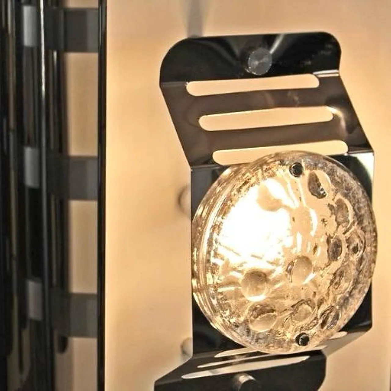 Lampada a sospensione Space Age cromata di AV Mazzega, anni '70 3