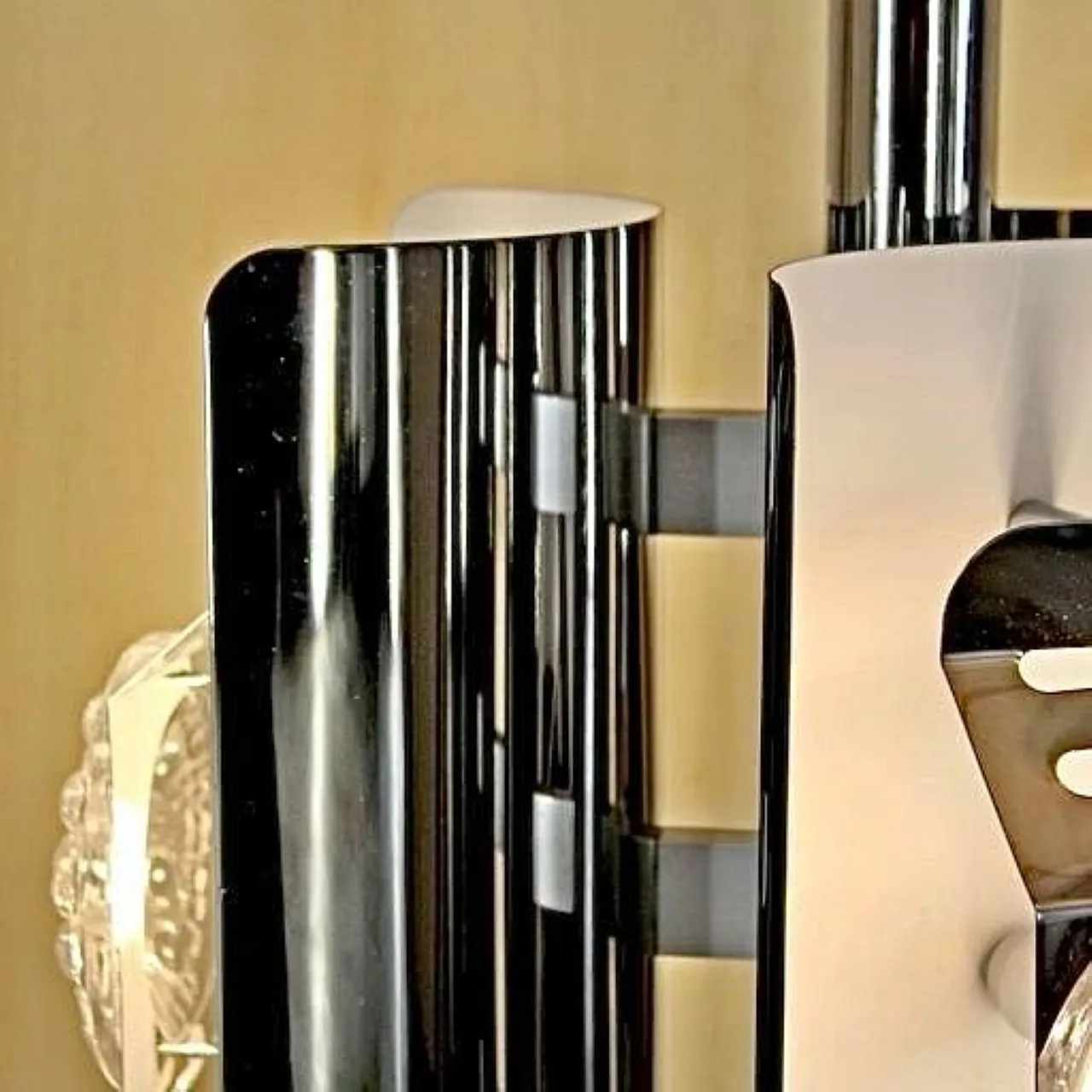 Lampada a sospensione Space Age cromata di AV Mazzega, anni '70 8
