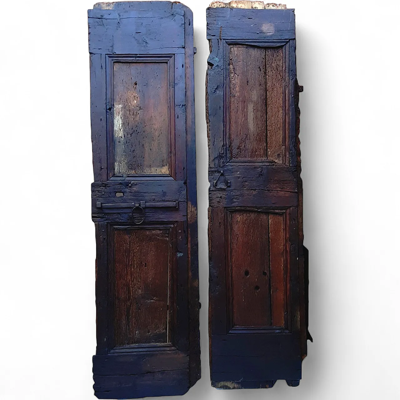Pair of antique doors in solid wood, early 20th century 8