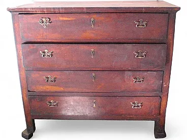 Wooden chest of drawers, 19th century