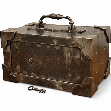 Cassaforte forziere da viaggio, '800