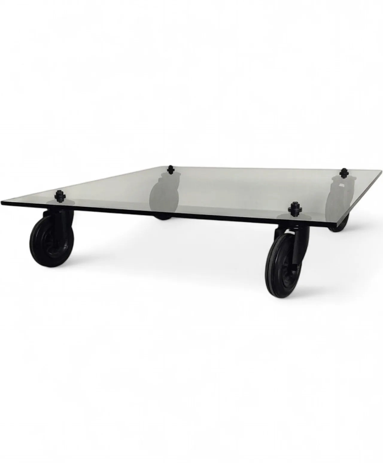 Tavolo con ruote by Gae Aulenti for FontanaArte 80s 13