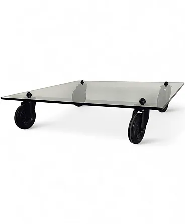 Tavolo con ruote by Gae Aulenti for FontanaArte 80s