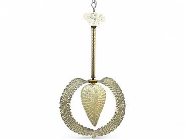 Lampada in vetro di Murano di Ercole Barovier, Italia, anni '50