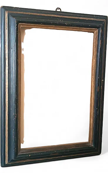 Cornice di Salvatore Rosa in legno d'ebano dorato, '600