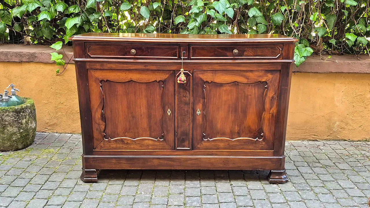 Credenza in legno di noce, metà '800 1
