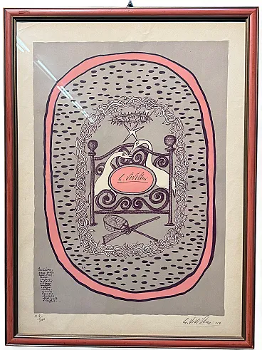 Litografia a colori di Giuseppe Viviani 8/200, Frontespizio, anni '60