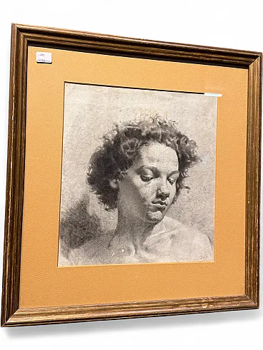 Sezza Luigi, Giovane di Roma, disegno su carta, '800