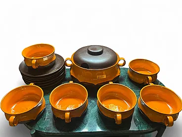 Broth/soup set by Federico Simone for Ceramiche Casarte, 1960s