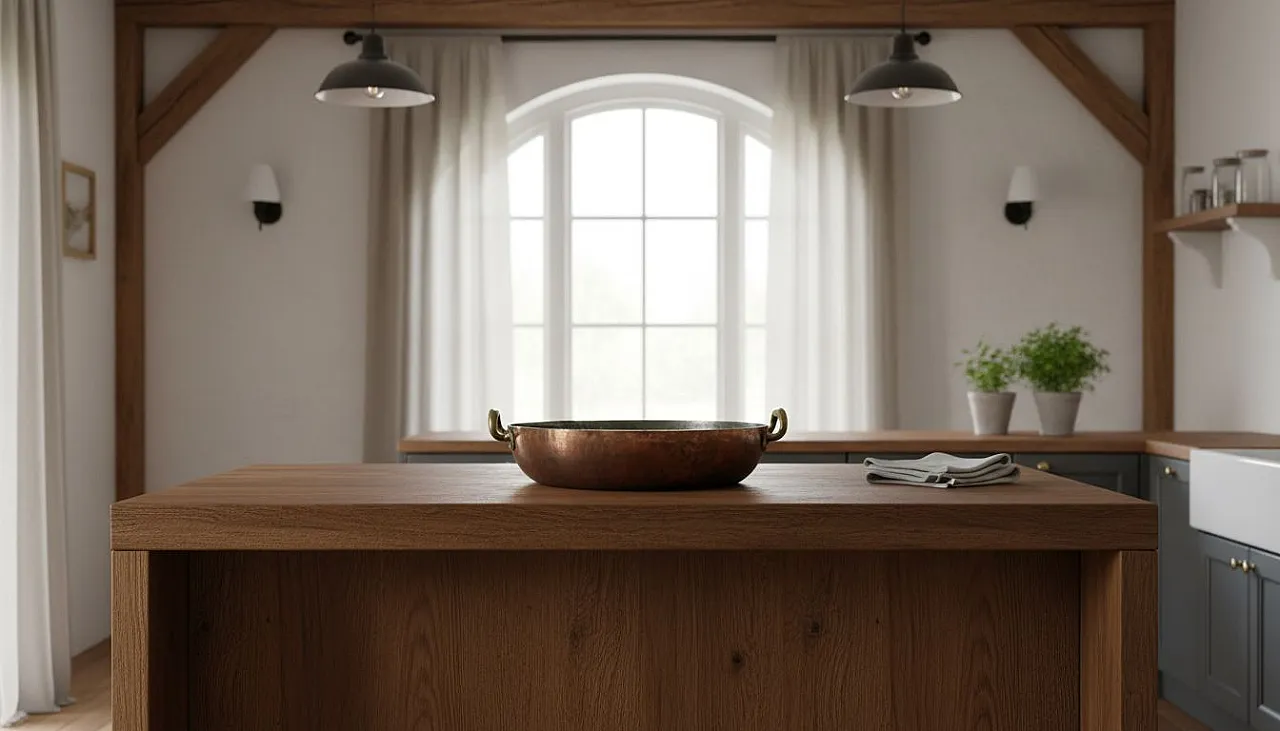 Large copper saucepan 6