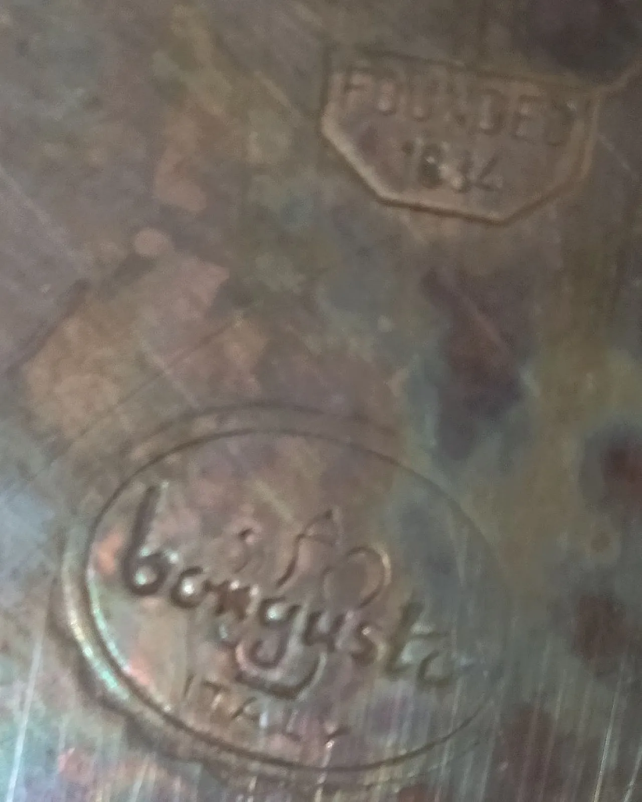 Large copper saucepan 7