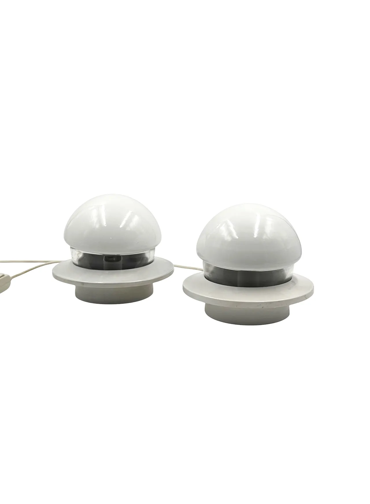 Pair of Space Age style bedside lamps, Italy, 1970 7