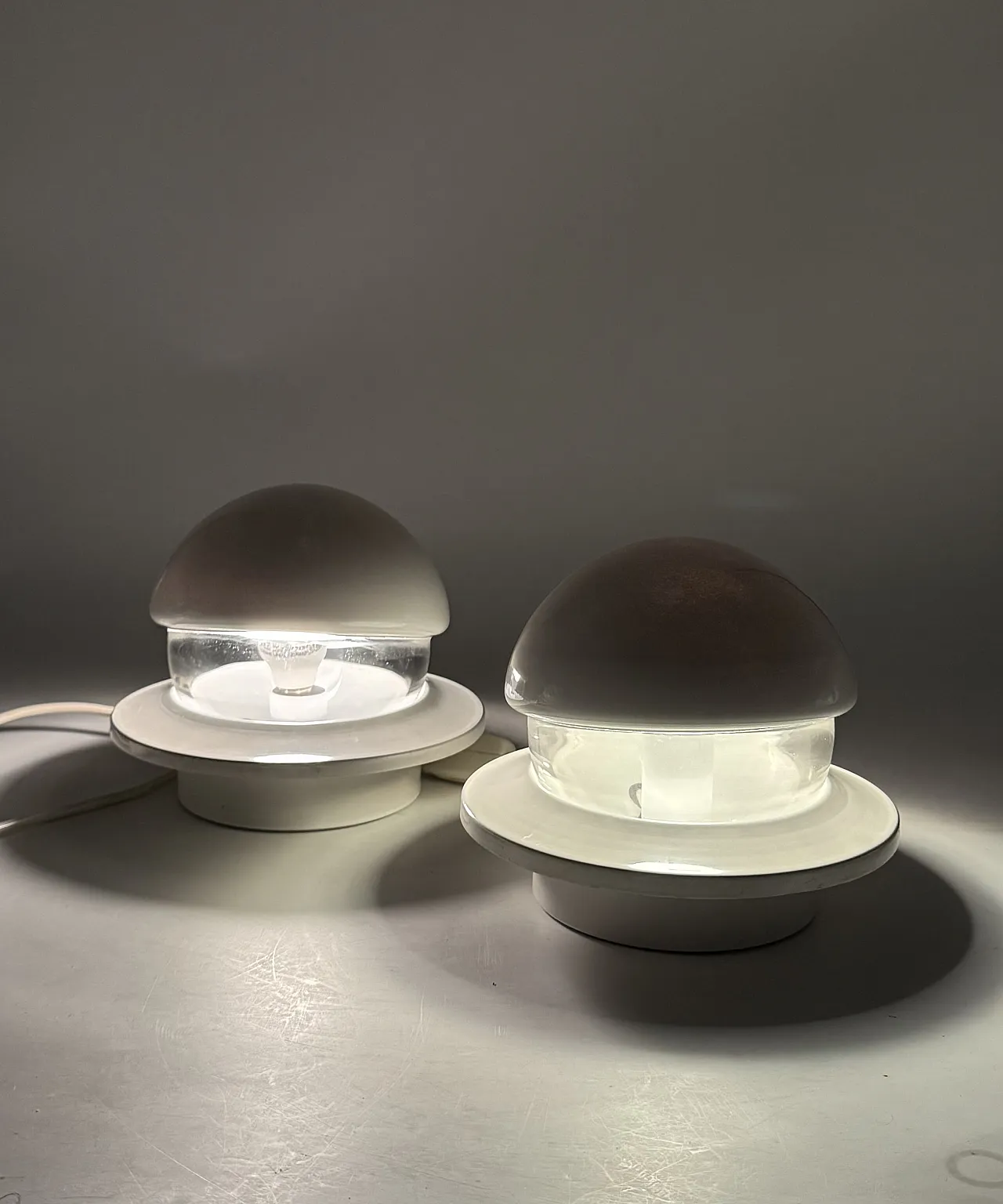 Pair of Space Age style bedside lamps, Italy, 1970 12