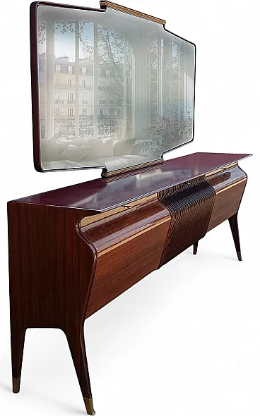 Mid-Century Italian Osvaldo Borsani sideboard with mirror, 40s