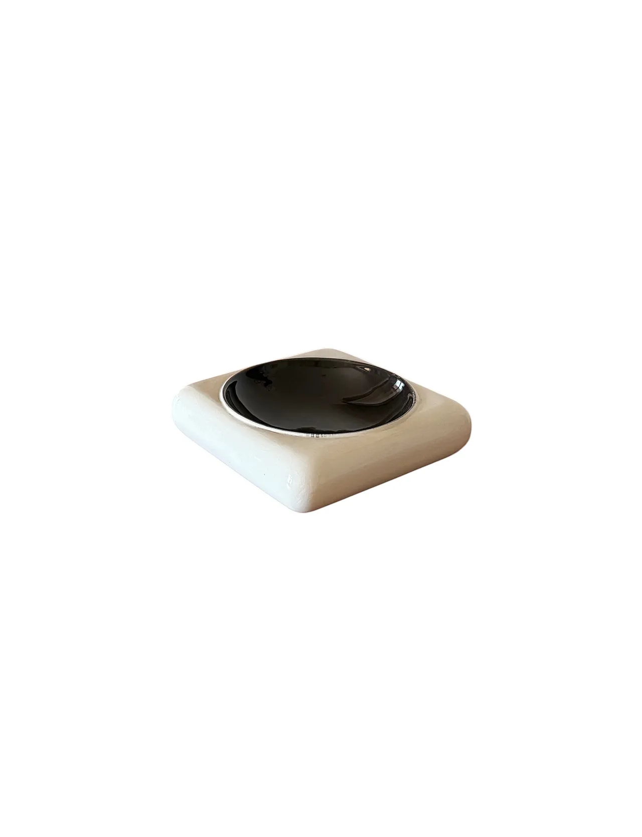 Space Age black and white ceramic pocket emptier 1980 3