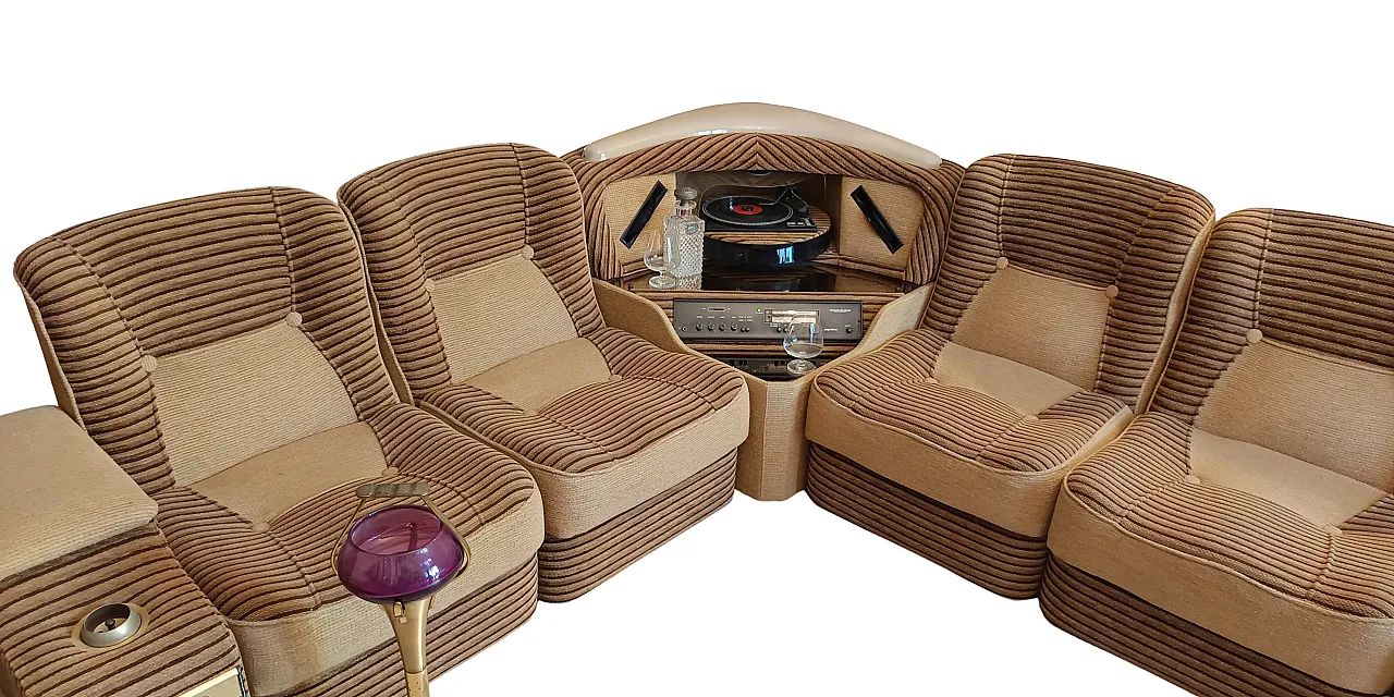 Modular sofa with stereo system, 1970s 5