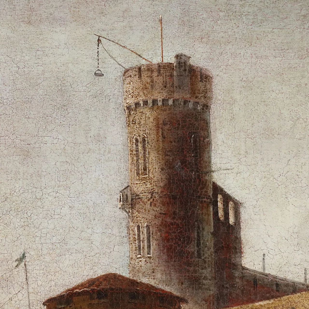 Mediterranean port scene, oil on canvas, 18th century 7