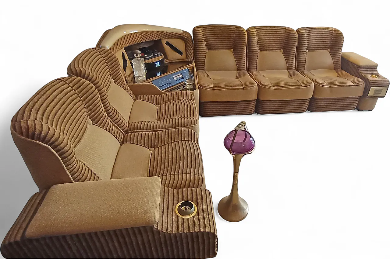Modular sofa with stereo system, 1970s 15
