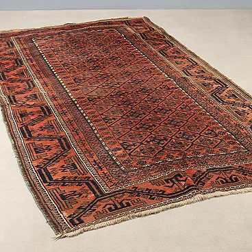 Baluchi wool rug, handmade, fine knot, 20th century