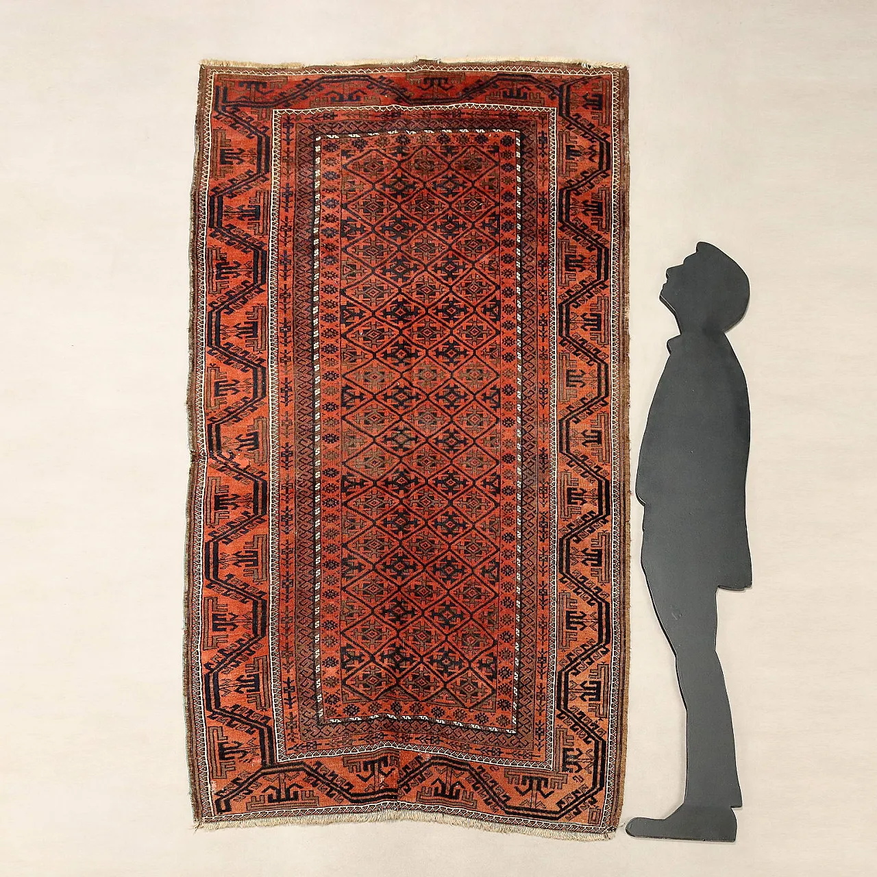 Baluchi wool rug, handmade, fine knot, 20th century 3