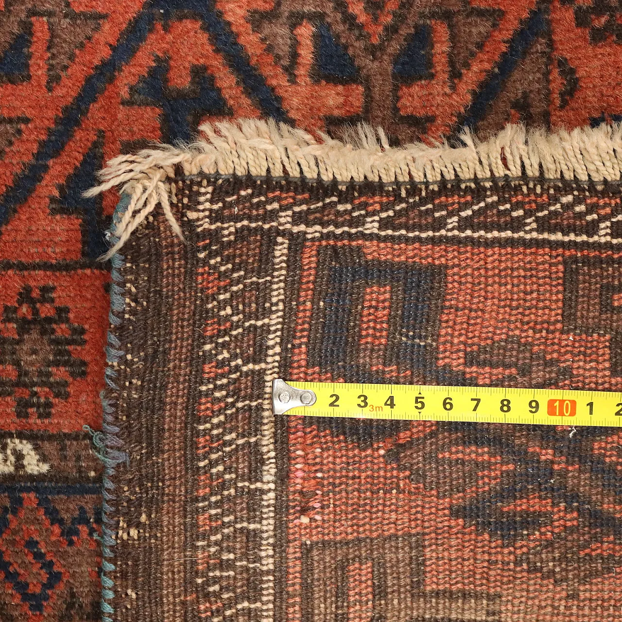 Baluchi wool rug, handmade, fine knot, 20th century 8