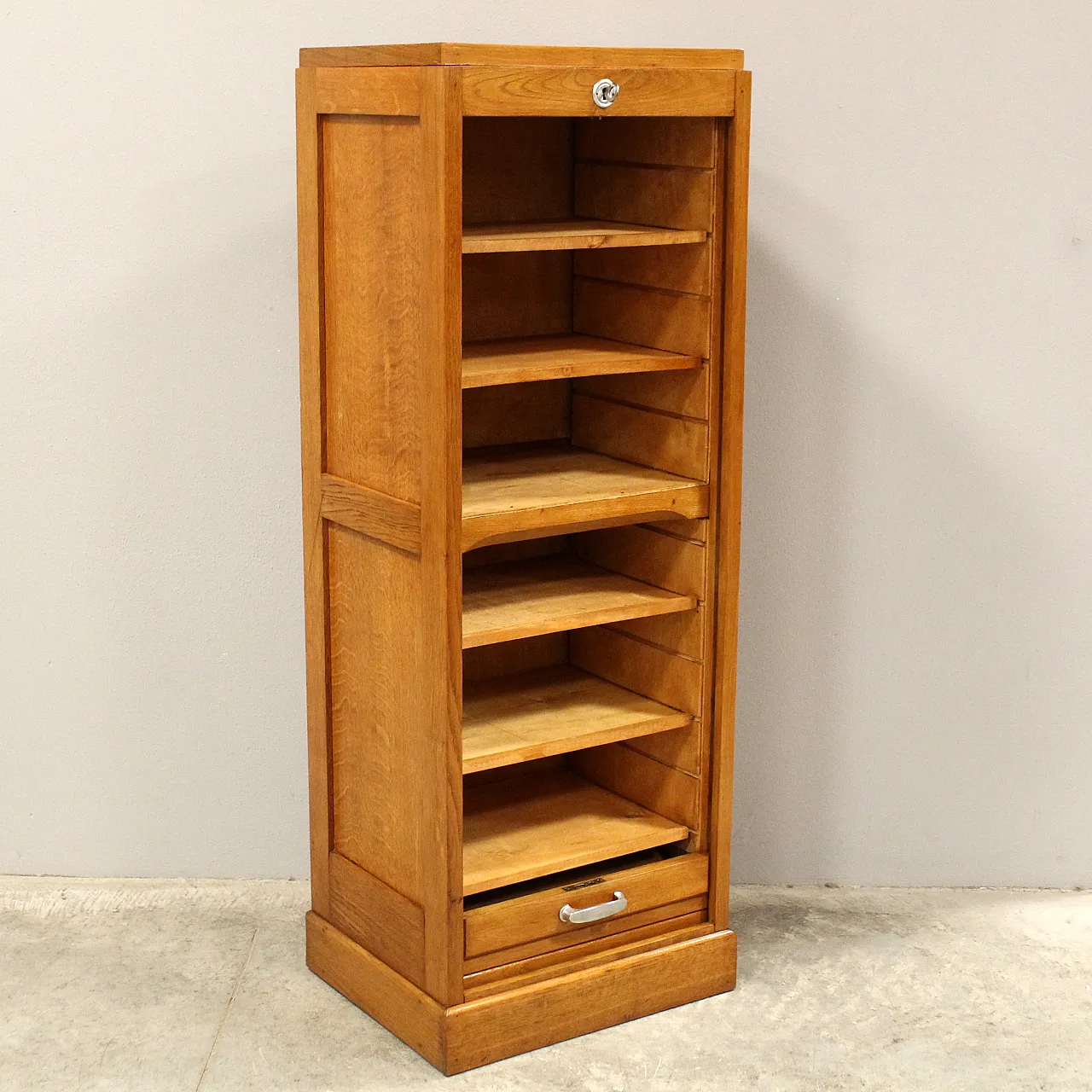 Archive filing cabinet with shutter, early 20th century 6