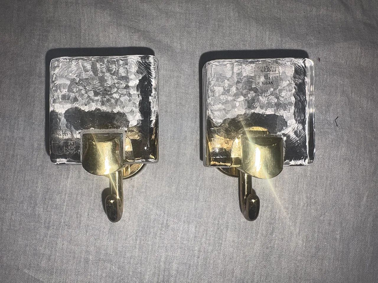 Pair of Murano glass coat hangers, 1960s 1