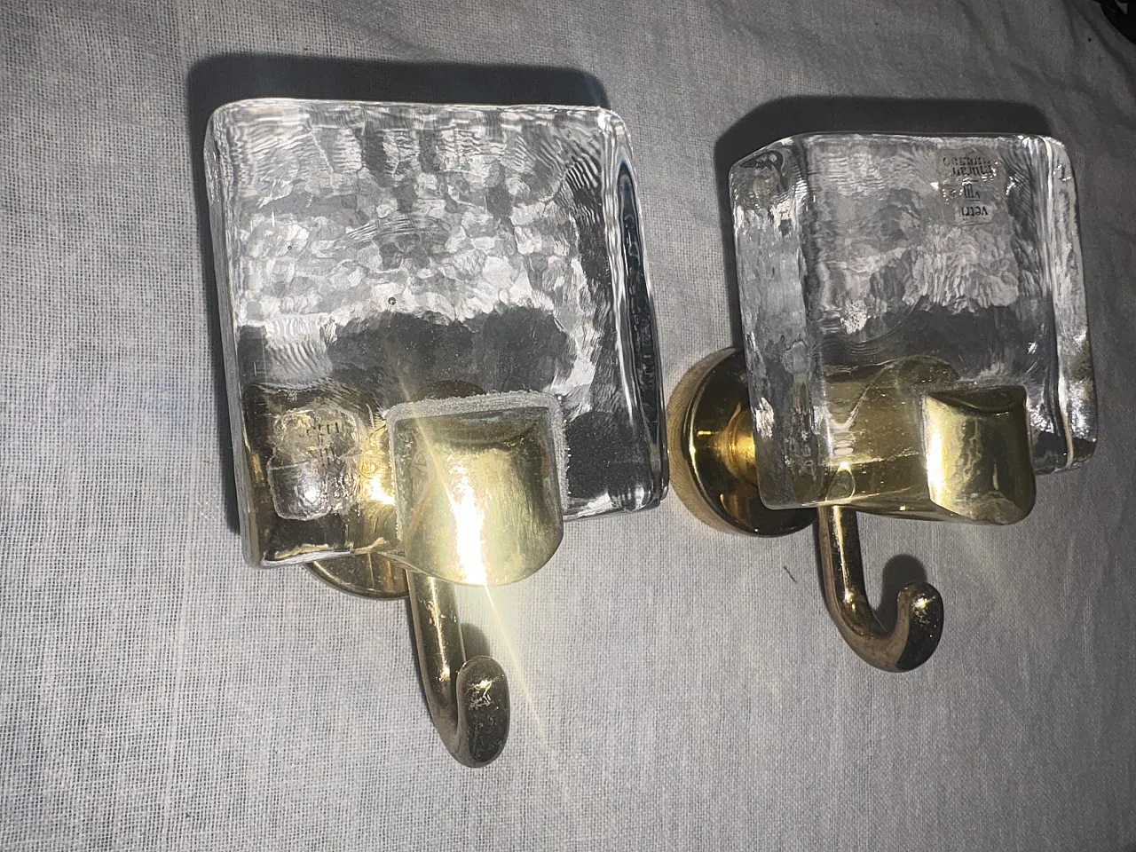 Pair of Murano glass coat hangers, 1960s 2