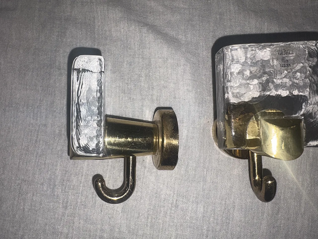 Pair of Murano glass coat hangers, 1960s 5