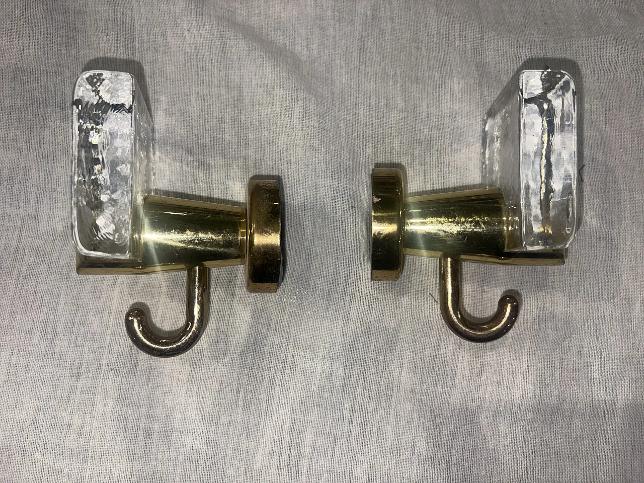 Pair of Murano glass coat hangers, 1960s 6