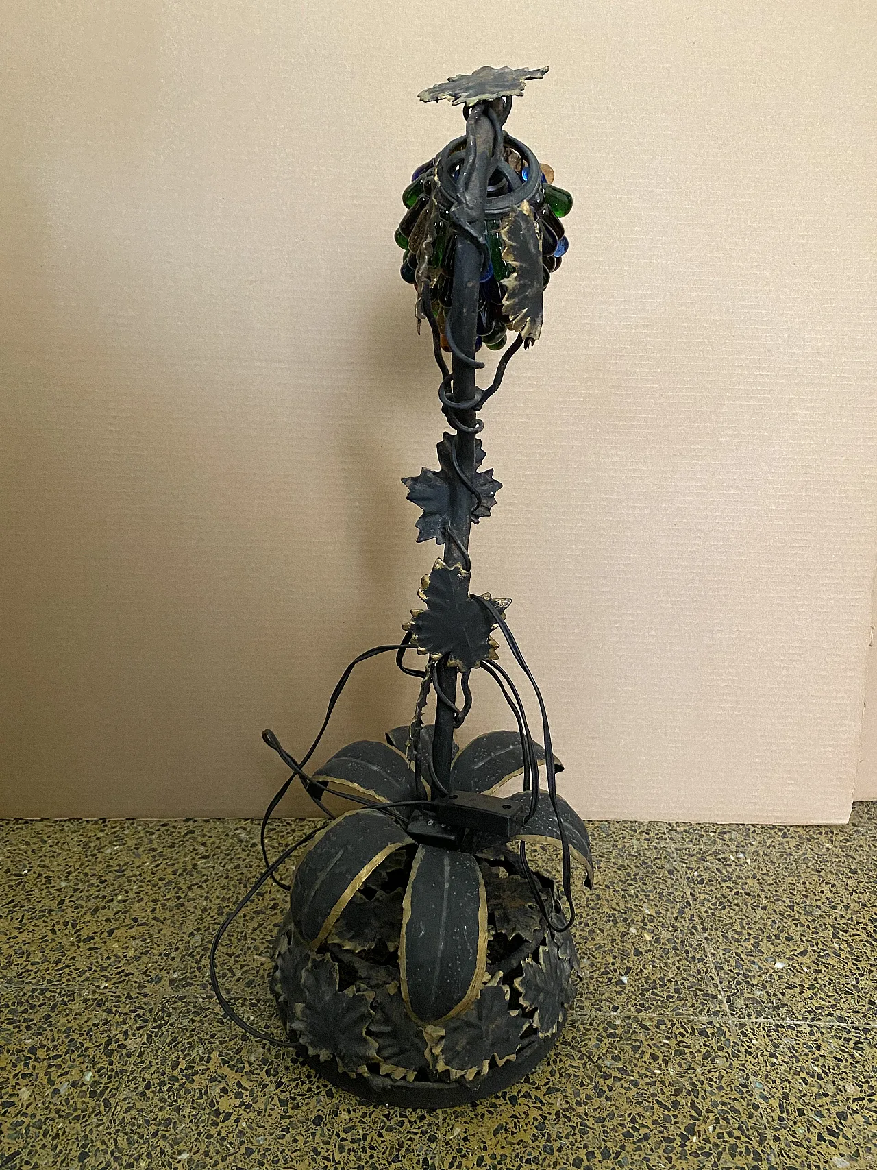 Lampada da tavolo a grappolo d'uva, anni '30 3