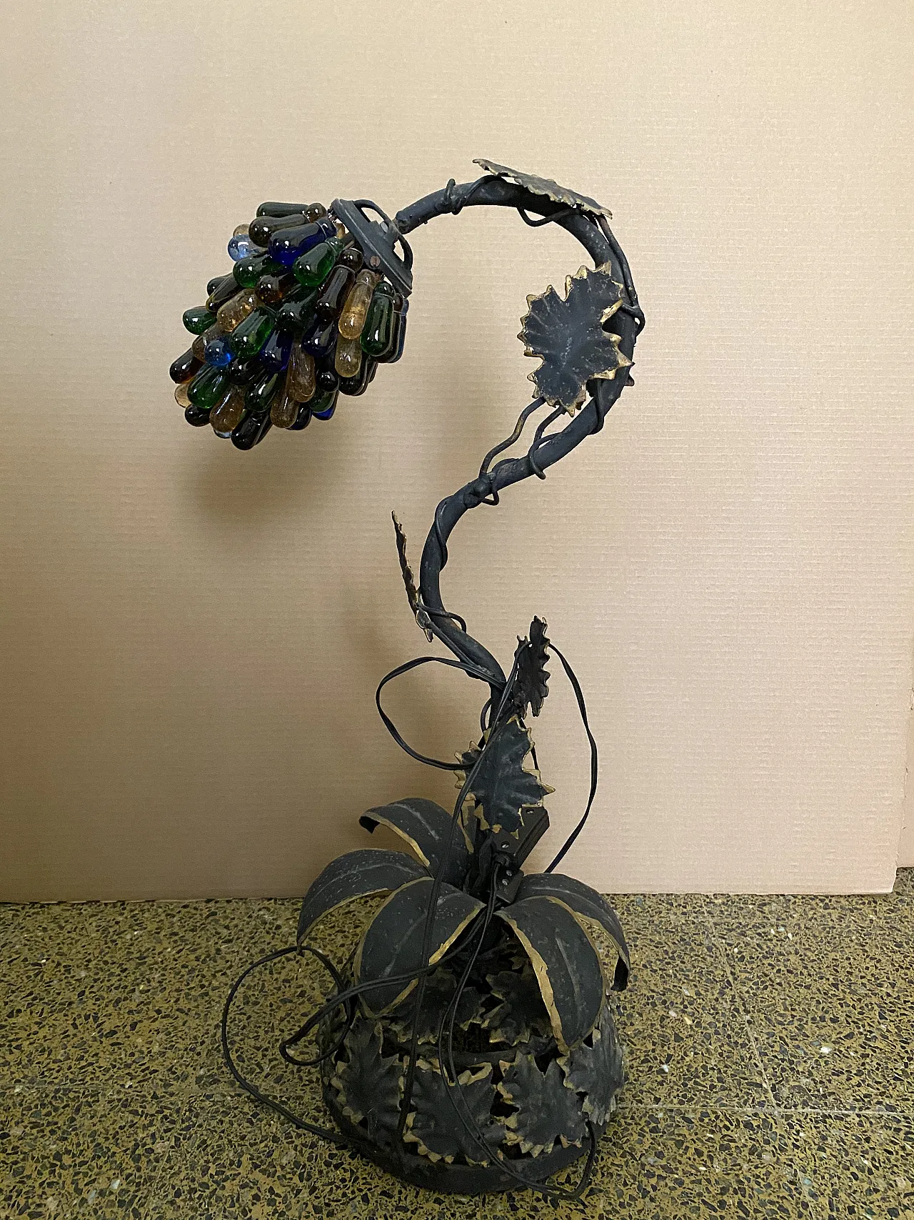 Lampada da tavolo a grappolo d'uva, anni '30 4