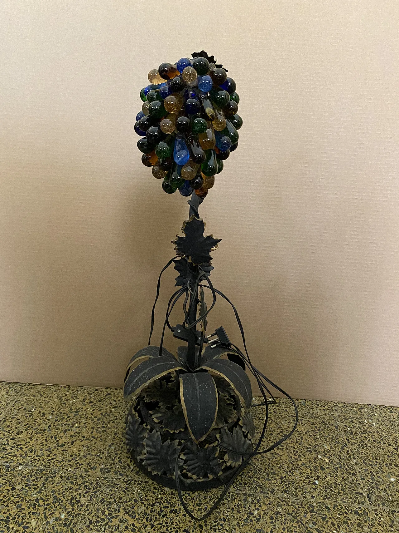 Lampada da tavolo a grappolo d'uva, anni '30 6
