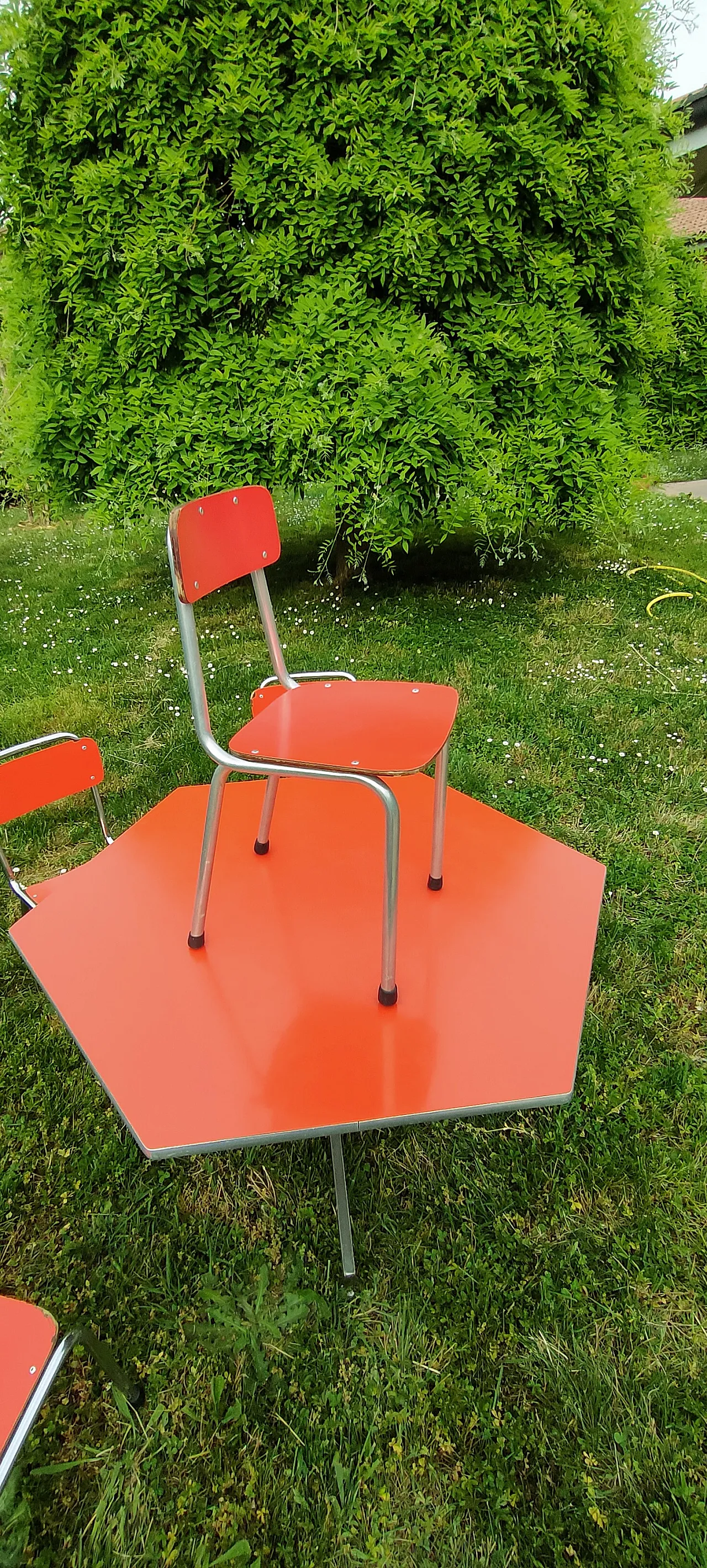 Formica kindergarten table with 4 chairs, 1960s 20