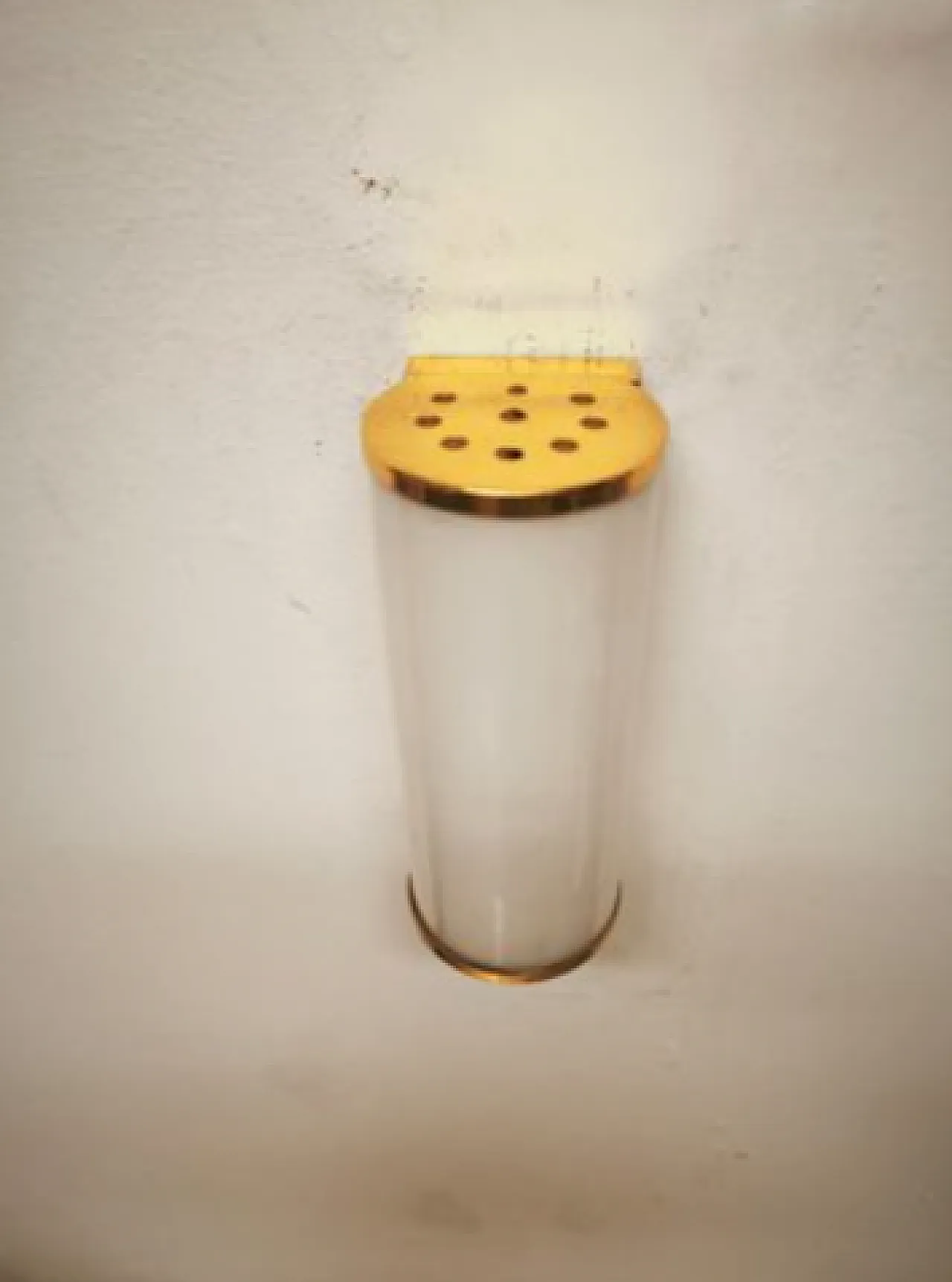 Brass wall light with opal glass, 1960s 5
